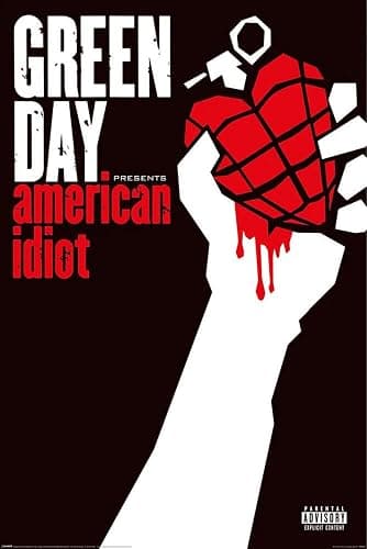 BUY ART FOR LESS Officially Licensed Green Day - American Idiot - Album Cover 24 x 36 Inch Art Poster - Decorative Print - Poster Paper - Ready to Frame - Image 1