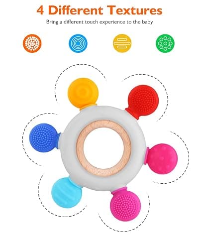 akolik Baby Teething Toys, Teething Relief Toy, BPA Free Baby Chew Toys Infant Toys Newborn Accessories, Teethers for Babies 0-3-6-9-12 Months Old Boys Girls thumbnail 6