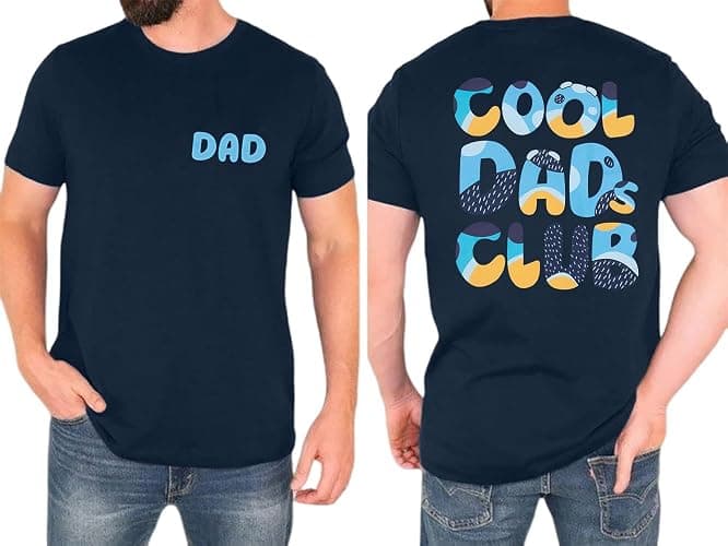 Dad Shirt Men Cool Dad Club T-Shirts Father's Day Tops Daddy Birthday Gift Tees Dads Life Clothes - Image 1