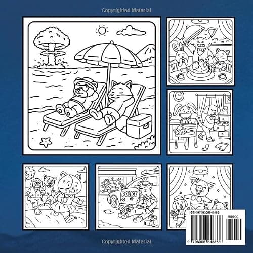 Cozy Crime Scenes: A Parodic Cute and Comfy Coloring Book for Adults – 40 Hand-Drawn Hygge vibes Crime Scenes to Color for Stress Relief: The perfect ... friends who love coloring - but not for kids thumbnail 2