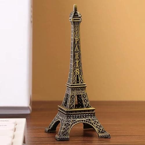 Paris Eiffel Tower Metal Creative Decorative Craft Model Ornament, Cake Decorating, Gift, Party, Jewelry Stand, Home Decor, (2.36" W x 5.9" H.) thumbnail 2