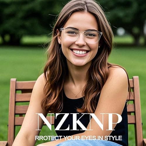 NZKNP Blue Light Glasses for Woman Men,Blue Light Blocking Glasses,Clear Glasses thumbnail 8