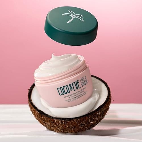 Coco & Eve Like a Virgin Hair Masque - Coconut & Fig Hair Mask for Dry Damaged hair with Shea Butter & Argan Oil for Hair Repair & Hydration | Deep Conditioning Mask Hair Treatment (212 ml) thumbnail 3