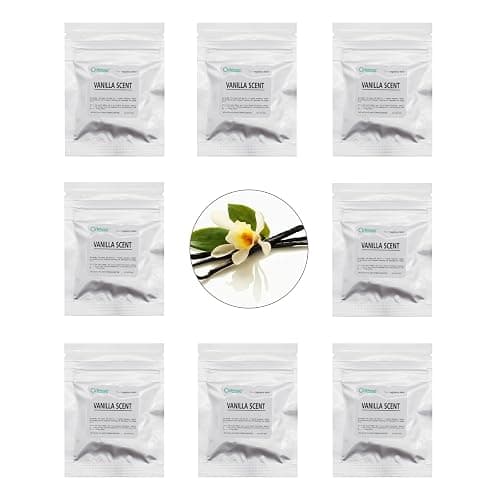 ORIESSE 32pcs Vanilla Car Air Freshener Vent Clips Refill Fragrance Tablets | 8 Pack 1.7cm/0.7inches Diameters Sweet Vanilla Scented Pads for Car Scents - Image 1