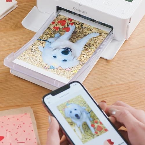Canon SELPHY CP1500 Compact Photo Printer White | Includes paper cassette, power adapter and AC cable for printing, organization and power thumbnail 3