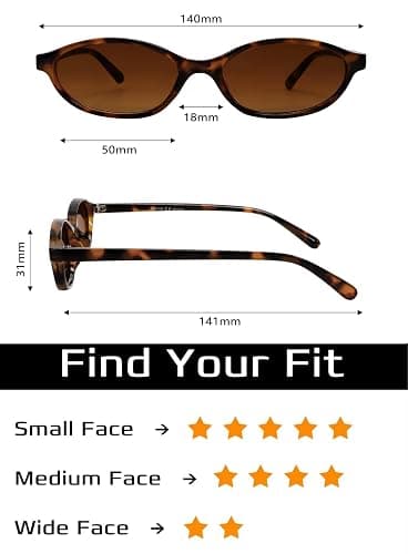 GUVIVI Retro Oval Sunglasses for Women 90s Cat Eye Shades UV protection | 2026 Chic Sunnies Y2K Lightweight Trendy Narrow Sun Glasses Vacation Travel Beach Outfits Must Haves thumbnail 3