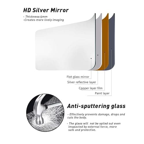 TinyTimes 57"x20" Arched Full Length Mirror Floor Mirror Full Length with Stand, Full Body Mirror, Arch Wall Mirror, Full Size Mirror for Bedroom Living Room, Entryway, Aluminum Frame, Gold - Gold - 57"L x 20"W thumbnail 9