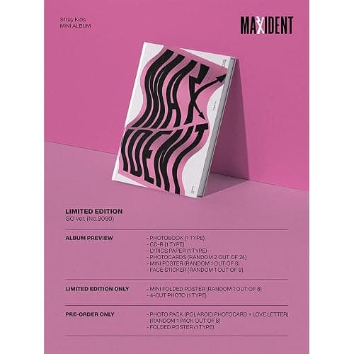 dreamus Stray Kids [ MAXIDENT ] LIMITED EDITION album GO ver thumbnail 3