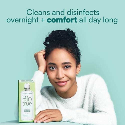 Biotrue Contact Solution, Multi-Purpose Solution with Lens Case, Cleans, Conditions, Hydrates, Disinfects, Removes Protein, Dirt & Debris, Contact Lens Cleaner & Storage, 10 Fl Oz (Pack of 2) thumbnail 2