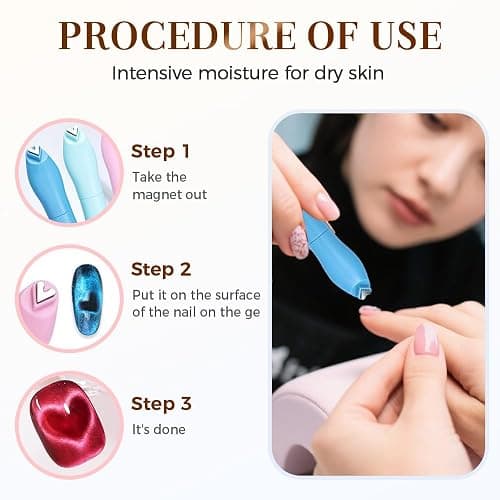 Magnet Set for Cat Eye Gel Polish, 2026 New Cat Eye Magnet Set, Multi-Function Magnets for Cateye Nail Design, Portable Nail Art Tool for DIY, Nails Art Magnets for Beginners (7 PCS Magnet Set) thumbnail 6