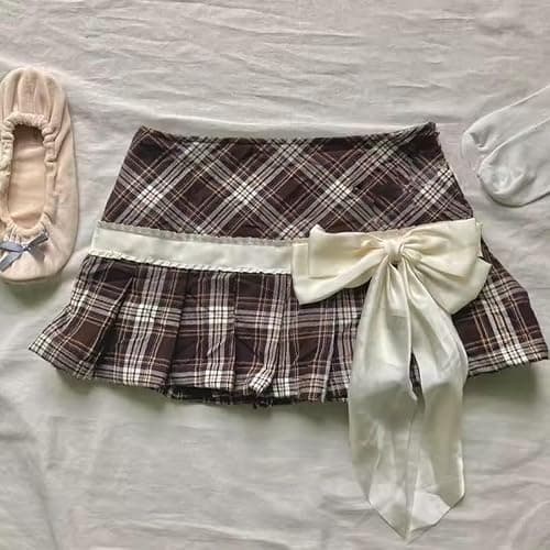 Cute Clad Women Kawaii Y2k Lolita Mini Skirt Sweet Harajuku Bow Tie Multi-Layer Ruffles Pleated Skirts thumbnail 2