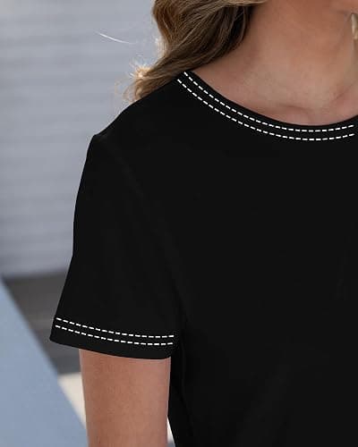 GAYHAY T Shirts for Women - Short Sleeve Spring Summer Tops Soft Basic Tees Beach Vacation Clothes for Casual 2026 thumbnail 5