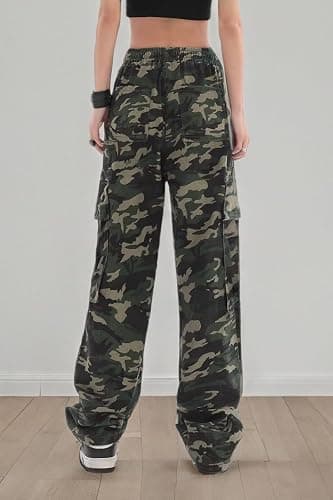 SESERAGI Cargo Pants Women Baggy Streetwear Y2K Drawstring Trousers Wide Leg Pants thumbnail 4
