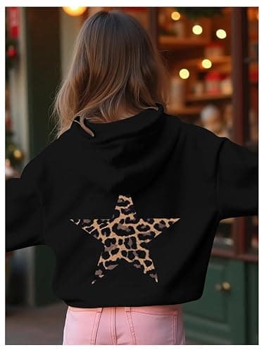 RoseSeek Girl's Letter Graphic Hoodies Long Sleeve Faith Over Fear Hoodies Sweatshirts Pullovers Trendy thumbnail 5