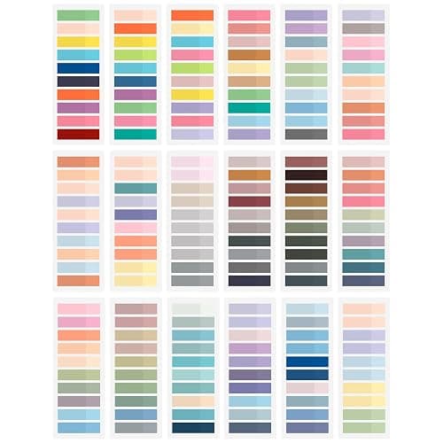 BukSuk 3600Pcs Multi-Colored Writeable and Repositionable Book Flags Strip - Annotating Tabs, Book Markers, Sticky Tabs, Morandi Page Markers - Image 1