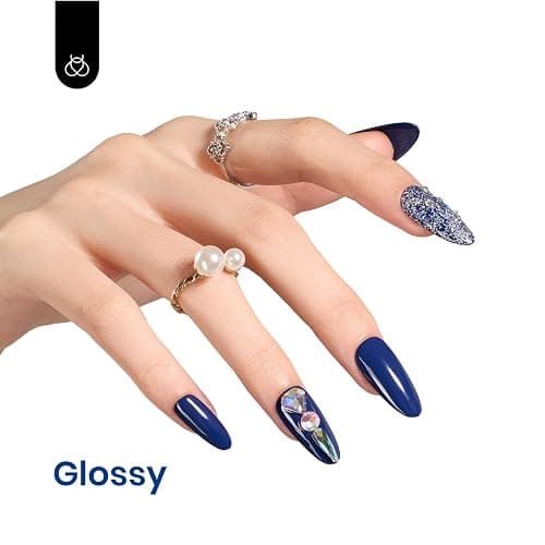 Beetles Gel Nail Polish 15 ml Midnight Navy Blue Solid Dark Blue Deep Color Soak Off LED UV Lamp DIY Decoration Manicure Art Design Salon at Home Gel Nail Gifts for Her thumbnail 3