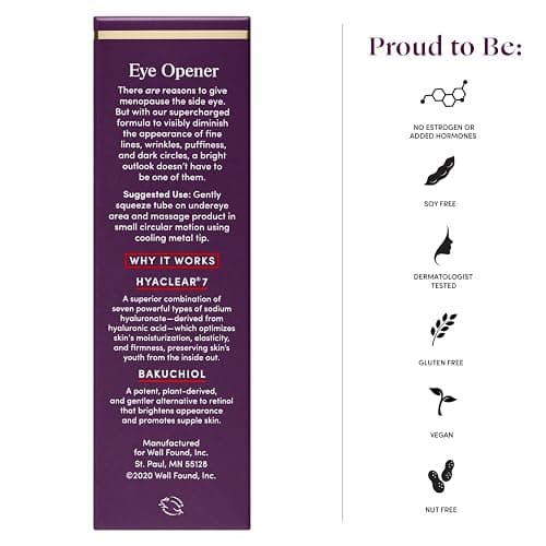 Womaness Eye Opener - Anti Aging, Hydrating, & Moisturizing Under Eye Cream for Dark Circles and Puffiness - With Hyaluronic Acid, Bakuchiol Retinol Alternative, & Firming Red Algae Extract – 15ml thumbnail 4