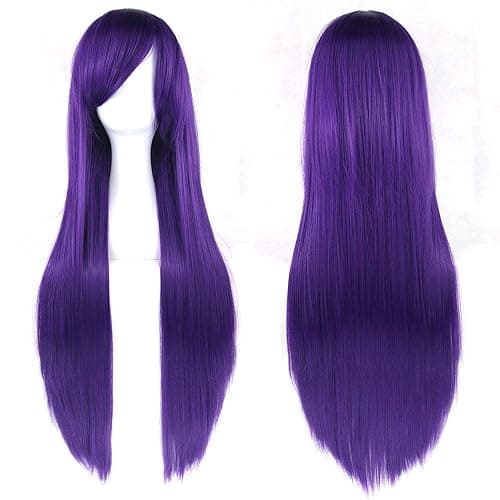 ColorfulPanda Long Straight Anime Costume Cosplay Wig Party Wig Purple Wigs for Women Ladies thumbnail 4