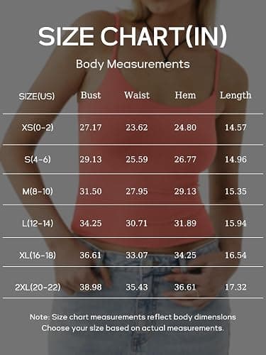 PINKMSTYLE Women's Basic Double Lined Scoop Neck Tank Tops Summer Cami Top | Adjustable Spaghetti Strap,Soft Skin Stretch,Slim Fit for Everyday Wear thumbnail 8