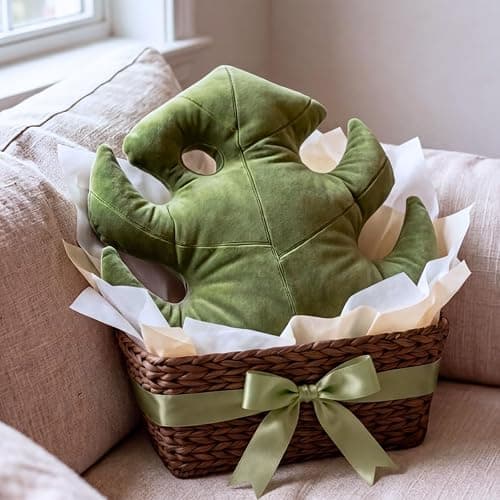 Green Philosophy Co. Monstera Leaf™ Pillow - Mossy Earth - Large Soft Plant-Shaped Plush Cushion for Couch, Bed, or Reading Nook - Cute & Unique Nature-Inspired Decor Throw Pillow thumbnail 7