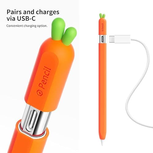 Silicone carrot apple pen case thumbnail 2