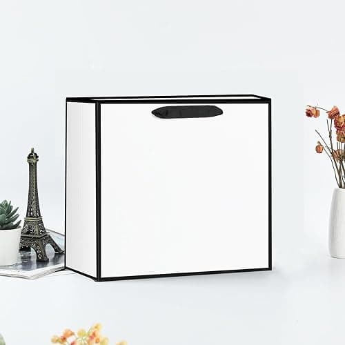 Offizon 12 Pcs White Gift Bags, Gift Bags with Tissue Paper (4 Small 6", 4 Medium 8.7", 4 Large 12.6"), Paper Bags with Handles for Birthdays and Holidays thumbnail 4