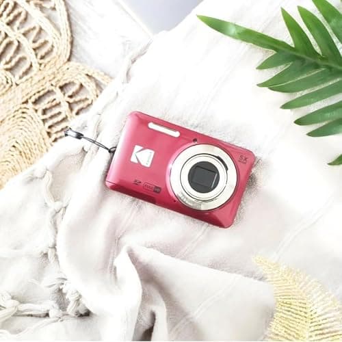 Kodak PIXPRO FZ55-RD 16MP Digital Camera 5X Optical Zoom 28mm Wide Angle 1080P Full HD Video 2.7" LCD Vlogging Camera (Red) Packaging May Vary thumbnail 2