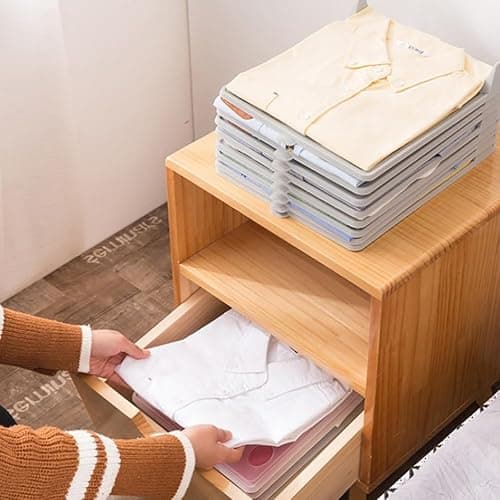 Zerodis Shirt Folding Board, Tshirt Folding Board Clothes Folding Board Plastic Laundry Folder Home Storage Tool for Adults (White) thumbnail 6