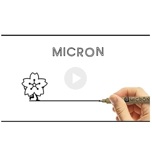 SAKURA Pigma Micron Fineliner Pens - Archival Black Ink Pens - Pens for Writing, Drawing, or Journaling - Assorted Point Sizes - 6 Pack thumbnail 7