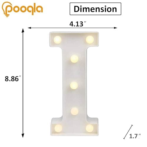 Pooqla LED Marquee Letter Lights Sign, Light Up Alphabet Letter for Home Party Wedding Decoration I thumbnail 2