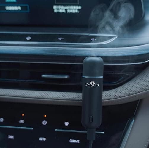Car Mini Diffuser – Luxury Waterless Car Scent System with Motion Sensor | Includes 6 Premium Scents (White) thumbnail 5