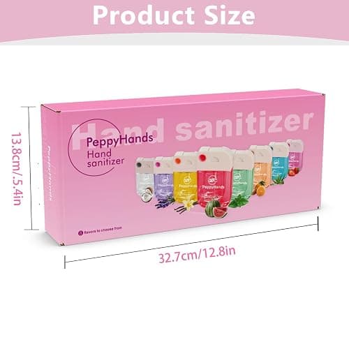 PeppyHands 8 Pcs Hydrating Hand Sanitizer Spray, 8 Scents, 10.8 FL. OZ. Portable Sanitizer Spray for Travel Size, 500-Sprays Each Multi-Flavor, Refillable Plastic Travel. (8Pcs) thumbnail 2