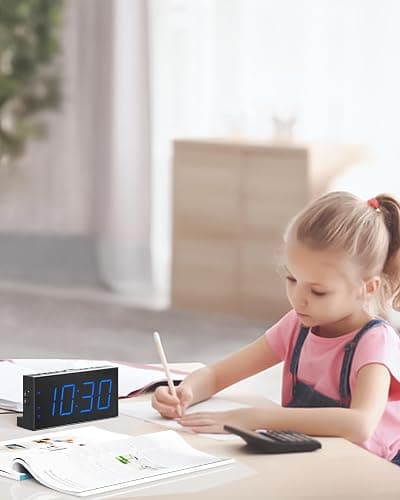 Roxicosly Alarm Clocks for Bedrooms, Digital Clock with 7.5''Large LED Display, Dual Alarms, USB Charging Port, 5 Brightness, 5 Volume, Big Snooze, 12/24H&DST, Battery Backup, AC Powered Alarm Clock thumbnail 8