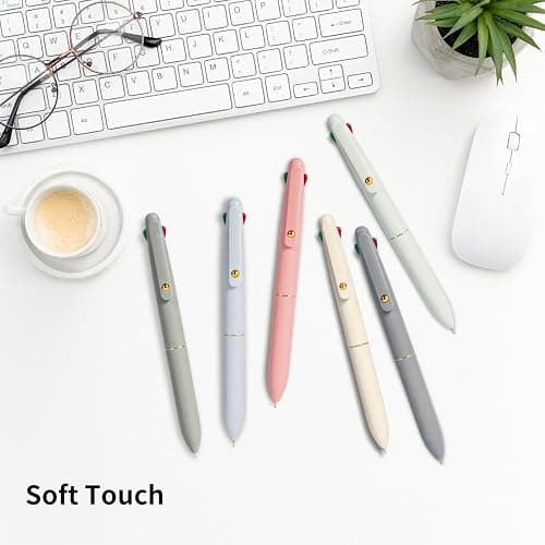 Ddaowanx Multicolor Pens, 4-in-1 Colored Ballpoint Pen 0.5mm Fine Point Smooth Writing,Nurse Accessories for Work,Gifts for Teen Girls,6-Count thumbnail 8
