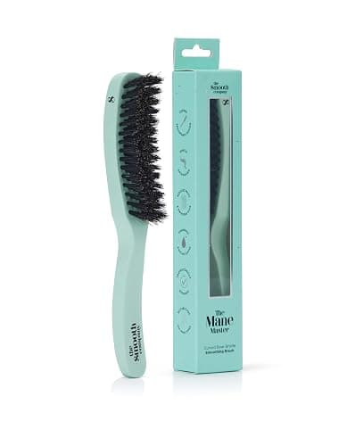 Mane Master™ Curved Boar Bristle Smoothing Hair Brush - Image 1