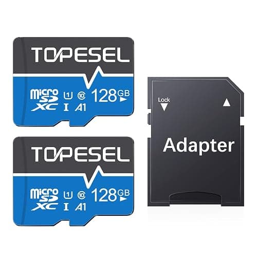 TOPESEL 128GB Micro SD Card 2 Pack Memory Cards UHS-I TF Card Class 10 for Camera/Phone/Galaxy/Drone/Dash Cam/GOPRO/Tablet/PC/Computer (2 Pack U1 128GB) - Image 1