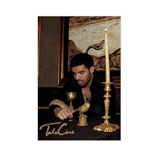 EUNHNXSK Take Care Drake Canvas Poster Wall Art Decor Print Picture Paintings for Living Room Bedroom Decoration Unframe:08x12inch(20x30cm) - Image 1