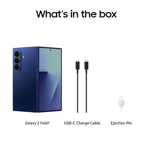 Samsung Galaxy Z Fold7 Cell Phone, 256GB AI Smartphone, Unlocked Android, AI Photo Edits, Large Screen, Long Battery Life, 2025, US 1 Yr Manufacturer Warranty, Blue Shadow thumbnail 11