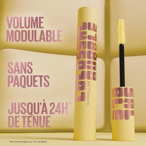 Maybelline New York - Mascara Volume Modulable - Effet Maxi - Cils Définis, Amplifiés, Séparés - Sans Paquets - Tenue Jusqu'à 24h - Colossal Bubble - Teinte : Noir - 10 ml thumbnail 5