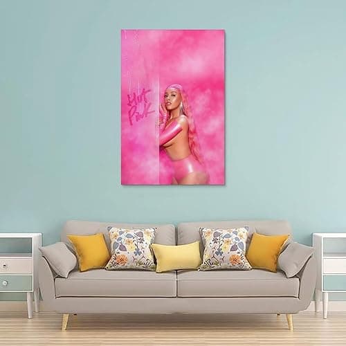 YRUAWRH Doja Cat Poster Wall Art Aesthetic Cover Canvas Vintage Poster Decorative Painting for Bed Room Living Room 12x18inch(30x45cm) Unframe-style-3 thumbnail 2