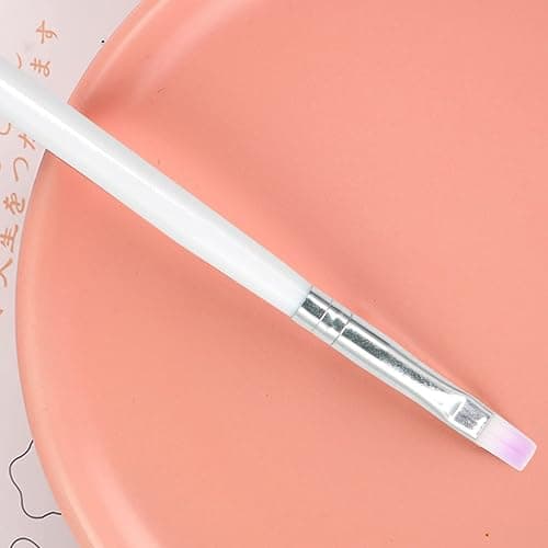 Eteamcan Nail Art Palette, Resin Nail Color Mixing Palette with Brush, DIY Manicure Tools (White) thumbnail 7