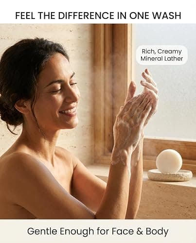 SEACRET Dead Sea Salt Soap - Vegan, SLS-Free, Paraben-Free - Triple Milled Mineral Bar with Olive & Almond Oils - Hydrating Cleanser for All Skin Types - Cruelty Free, 4.4 Oz / 125 g thumbnail 3