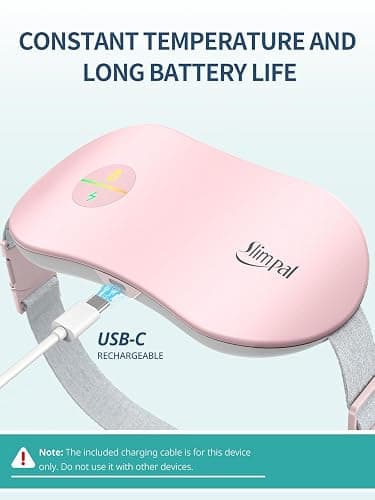 Slimpal Menstrual Heating Pad for Cramps, Portable Cordless Heating Pad for Period Pain Relief, Electric Wearable Heat Belt, Up to 8 Hours Constant Working, Gifts for Women Girl, Purple thumbnail 6