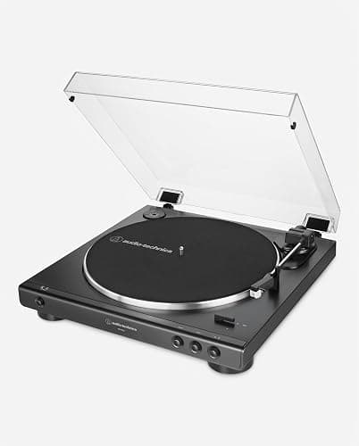 Audio-Technica AT-LP60X-BK Fully Automatic Belt-Drive Stereo Turntable, Black, Hi-Fidelity, Plays 33-1/3 and 45 RPM Vinyl Records, Dust Cover, Anti-Resonance, Die-Cast Aluminum Platter thumbnail 7