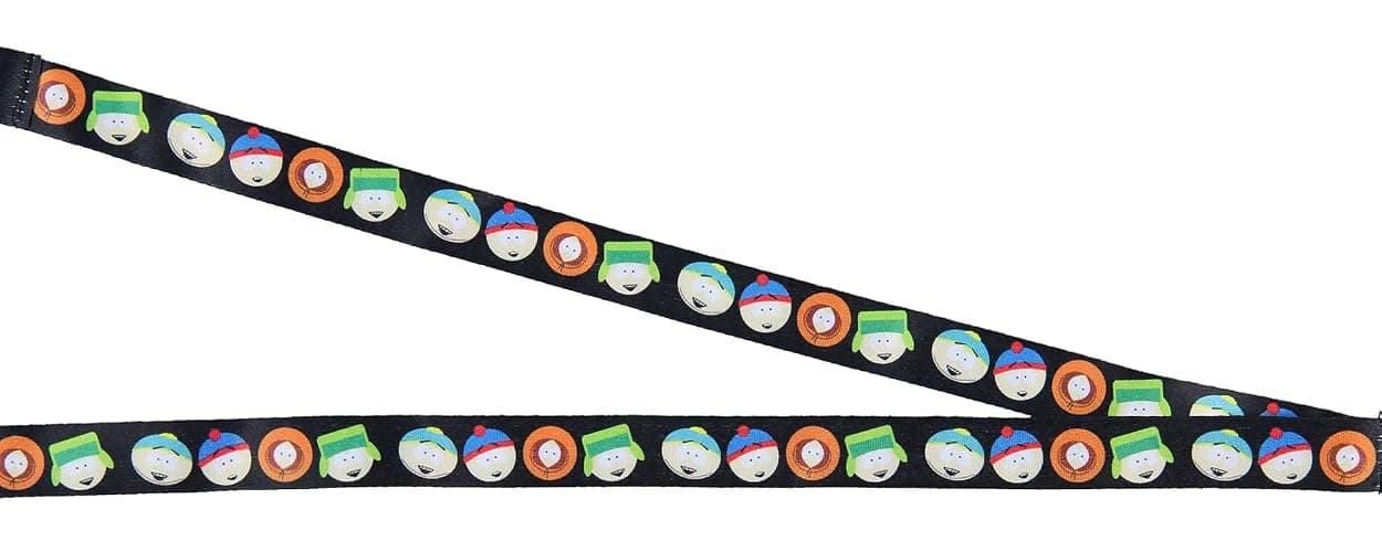 South Park ID Badge Holder Lanyard w/ 2" Kyle Rubber Pendant and Collectible Stickers thumbnail 4