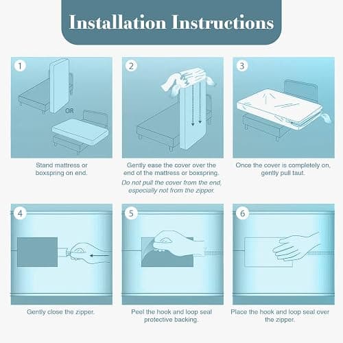 Utopia Bedding Mattress Protector Zippered Twin XL Size, 100% Waterproof Bed Bug and Dust Mite Proof Mattress Encasement, Absorbent 6 Sided Mattress Cover thumbnail 7