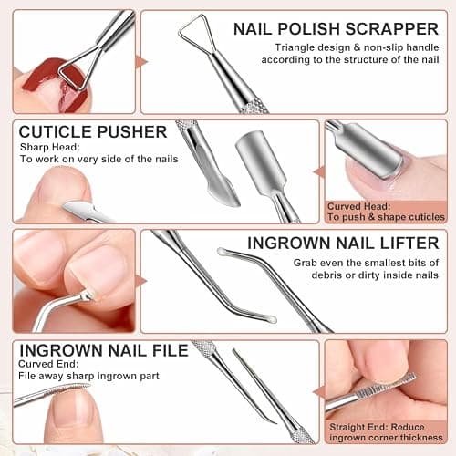 Flintronic Nail Files Set, 12pcs Professional Nail Files Double Sided Emery Board 100/180 Grit Nail Files, Nail File and Buffer Set for Natural Nails Nail Styling Tools Pet Grooming Tools thumbnail 5