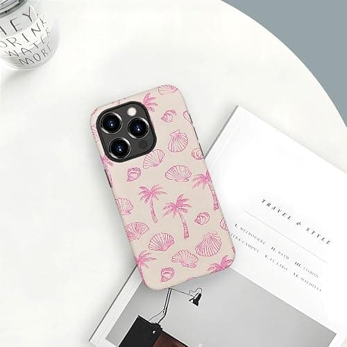DAIZAG Case Compatible with for iPhone 16 Pro Max,Pink Seashells Palm Trees Beach Phone Case for iPhone 16 Pro Max for Girl Women Boy Men thumbnail 6