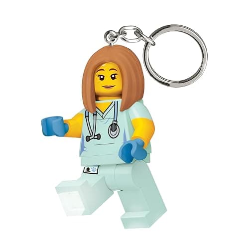 LEGO City Keychain Light - Veterinarian/Nurse (KE156H), Extra-Large 3 Inch Tall Figure - Image 1