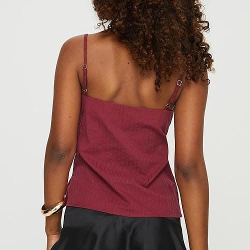 YYDSTYLE Women Y2k Lace Trim Cami Top Spaghetti Strap V Neck Peplum Camisole Summer Cute Fairy Aesthetic Babydoll Tank Tops thumbnail 5
